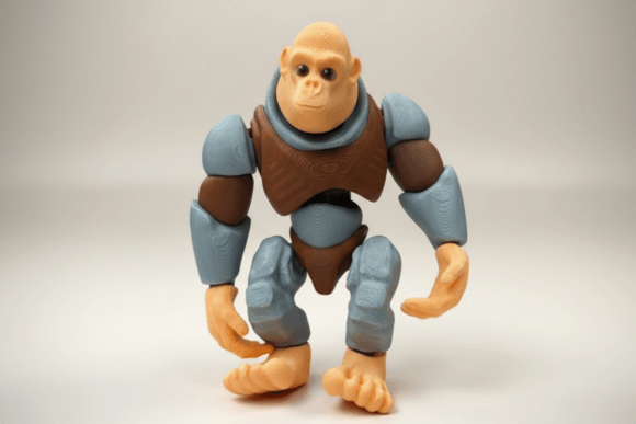 Articulated Print in Place Gorilla: A Durable Desk Companion for Makers and Collectors