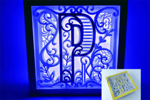 Crafting Depth: The Shadow Box Letter P SVG Template