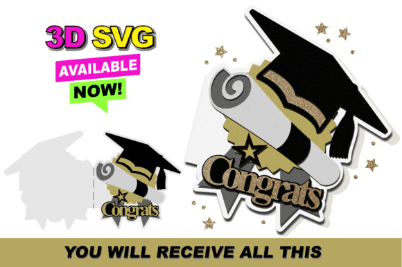Creating a Memorable Congrats Graduation Card with 3D SVG Designs