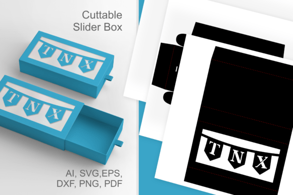 Elevate Your Gift Giving with the TNX Banner Sliding Drawer Favor Box SVG Template