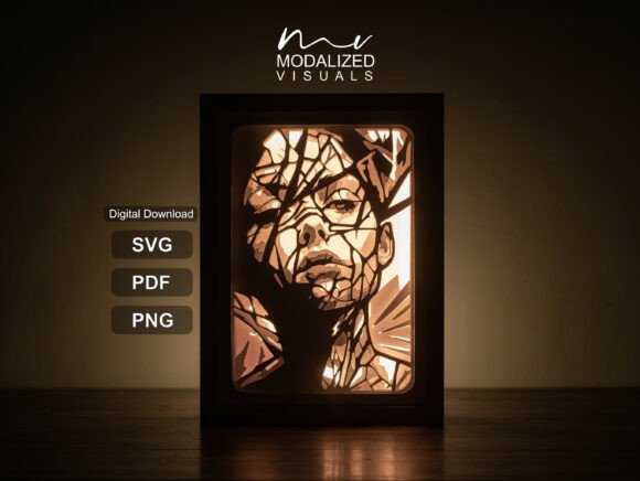 Elevating Interior Design with the Abstract Woman Portrait Lightbox