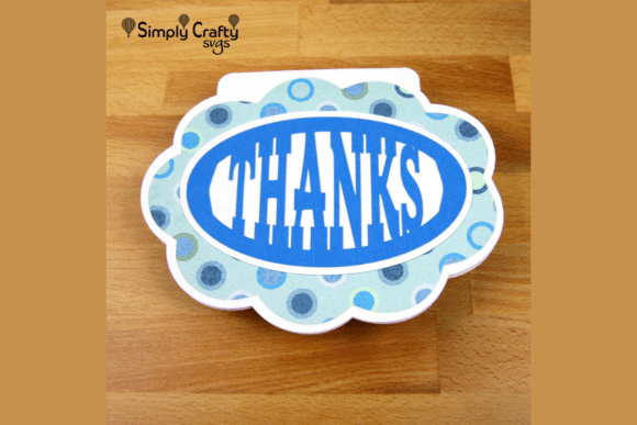 Scallop Thanks Card SVG: Elegant & Versatile