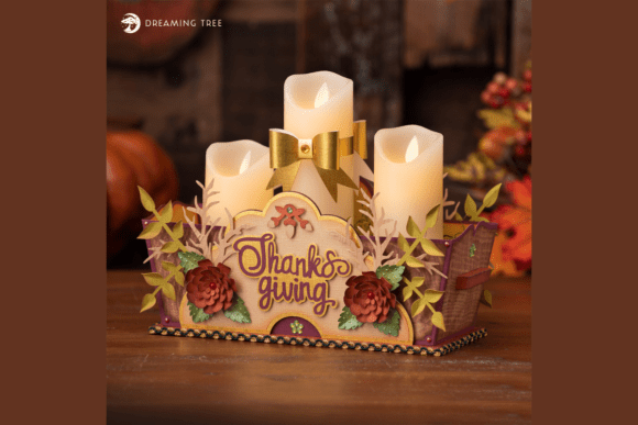 Strategic Design Execution: Leveraging the Thanksgiving Candle Centerpiece SVG for High-Impact Autumn Décor