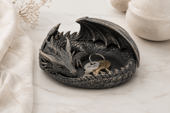 Transform Your Entryway with a Sleeping Dragon Key Bowl