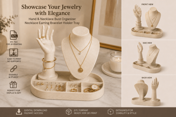 Transform Your Vanity with an Elegant Jewelry Holder STL File