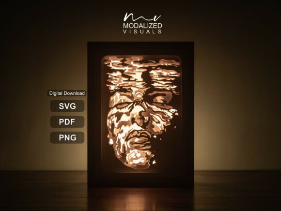 Transforming Spaces with Abstract Portrait Lightbox Paper Cut Art